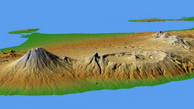 Five stages evolution of Mount Batur